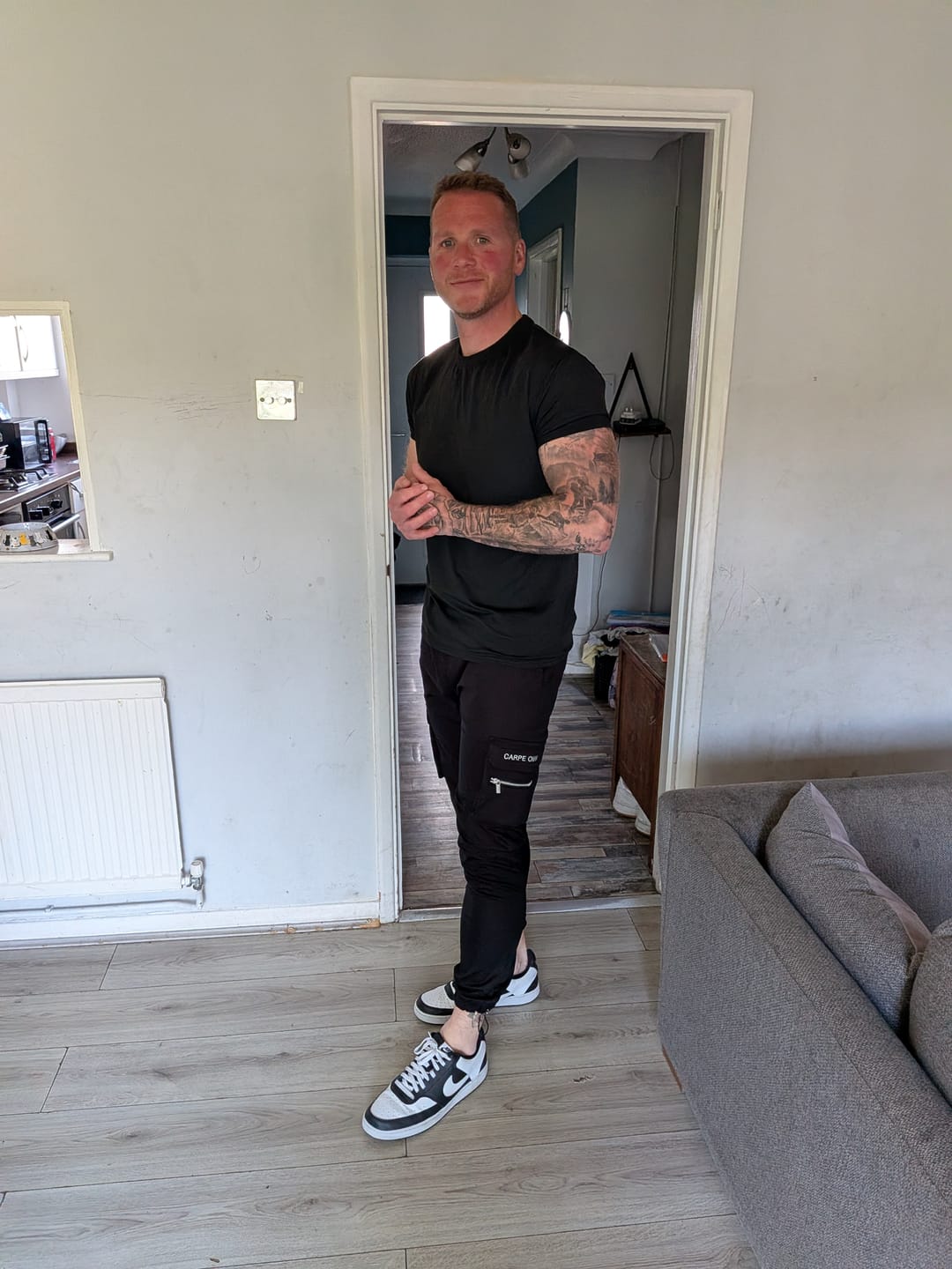 Customer photo review of Black Cargo Pants