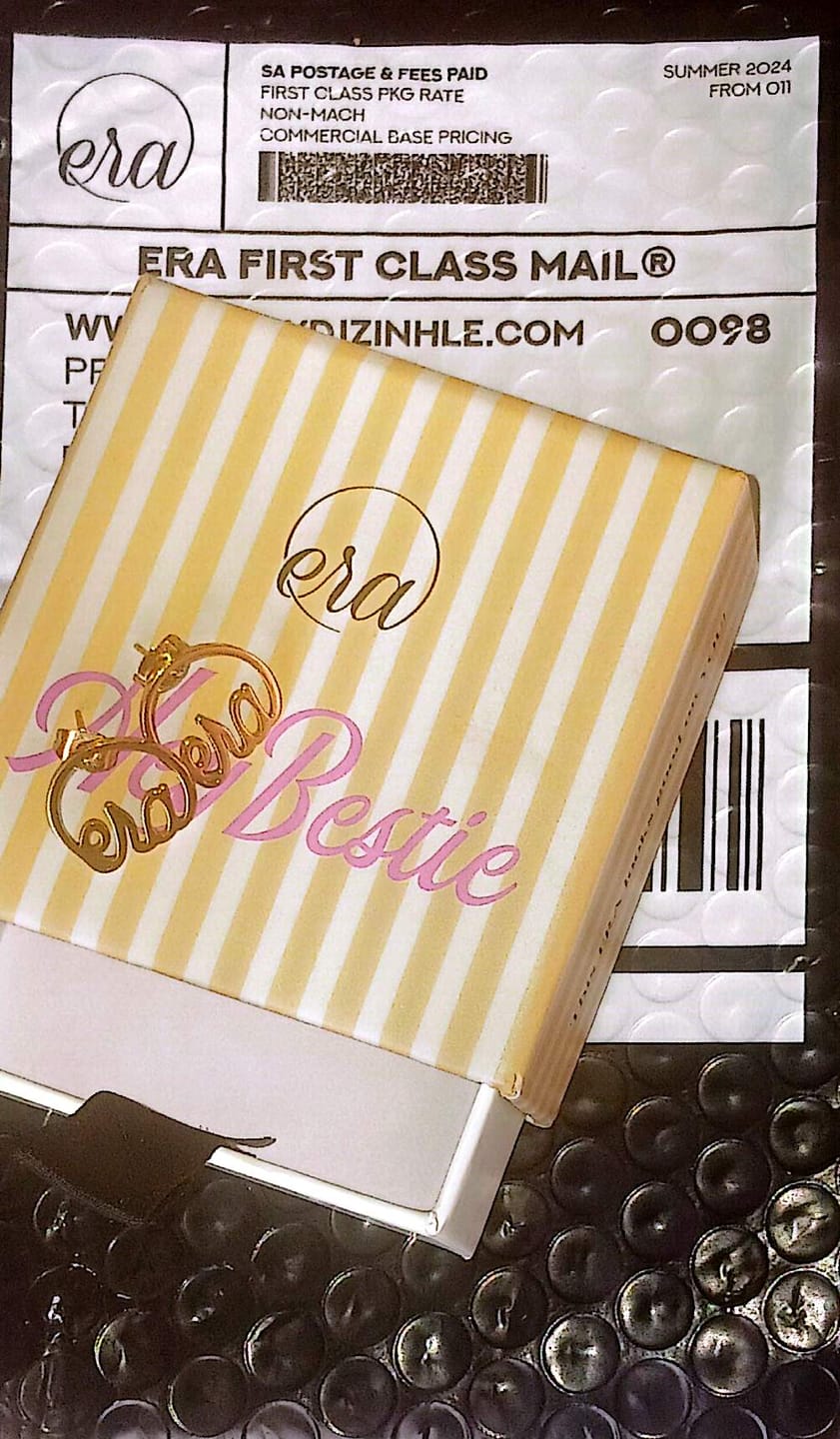 Customer photo review of Gold Era Logo Studs