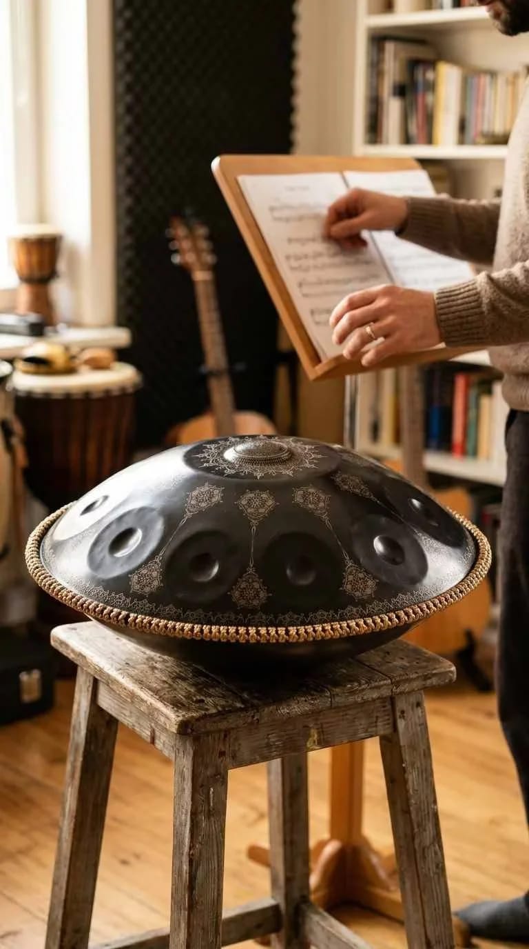 Customer photo review of Cosmos Handpan - Midnight Mandarins 10 Notes in D Minor - Tambourine Gift Set