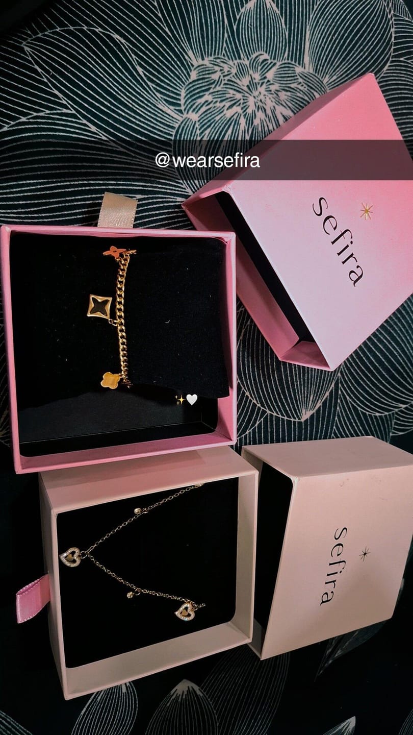 Customer photo review of Layered Charm Bracelet