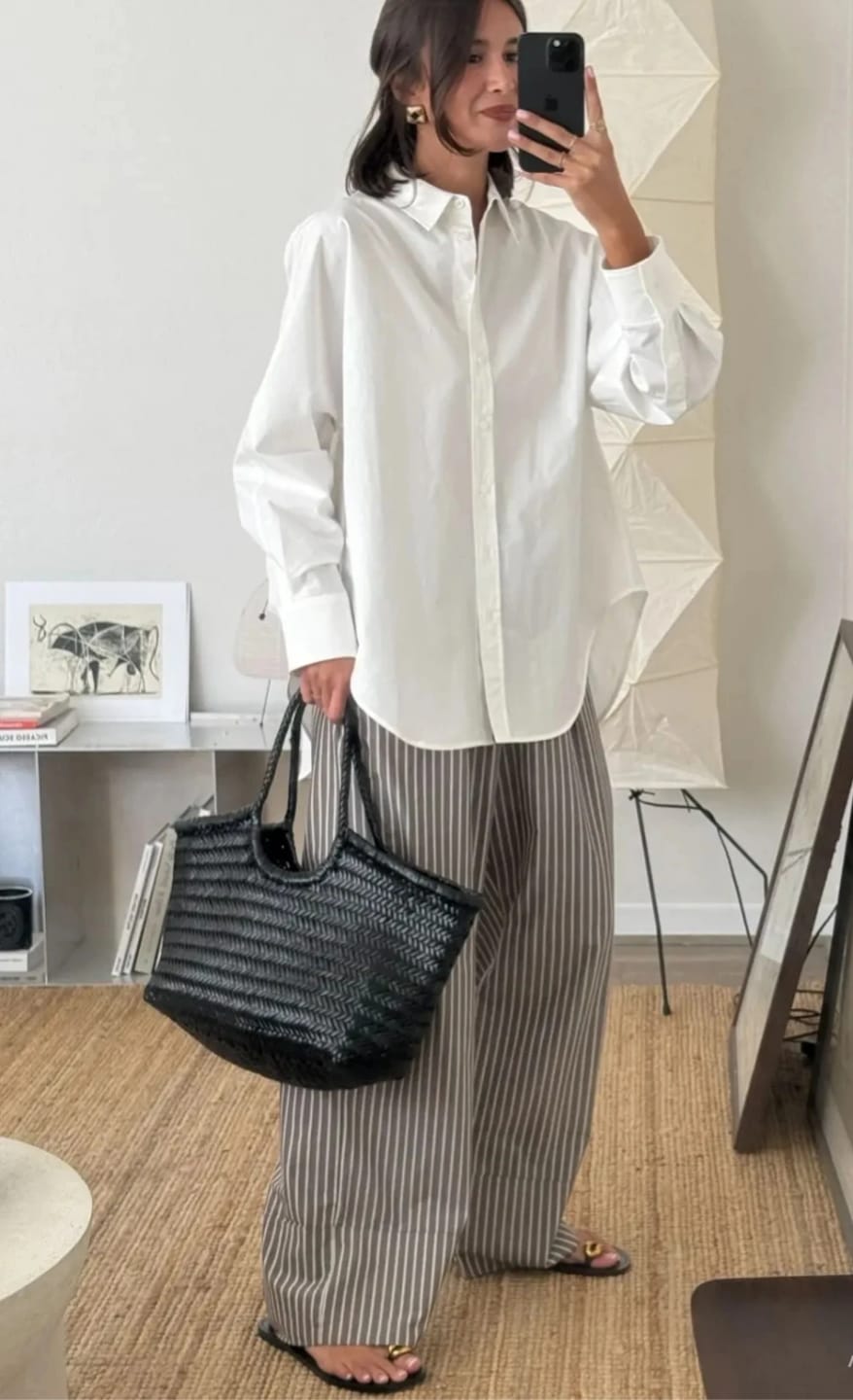 Customer photo review of Bianca Handwoven Leather Tote Bag