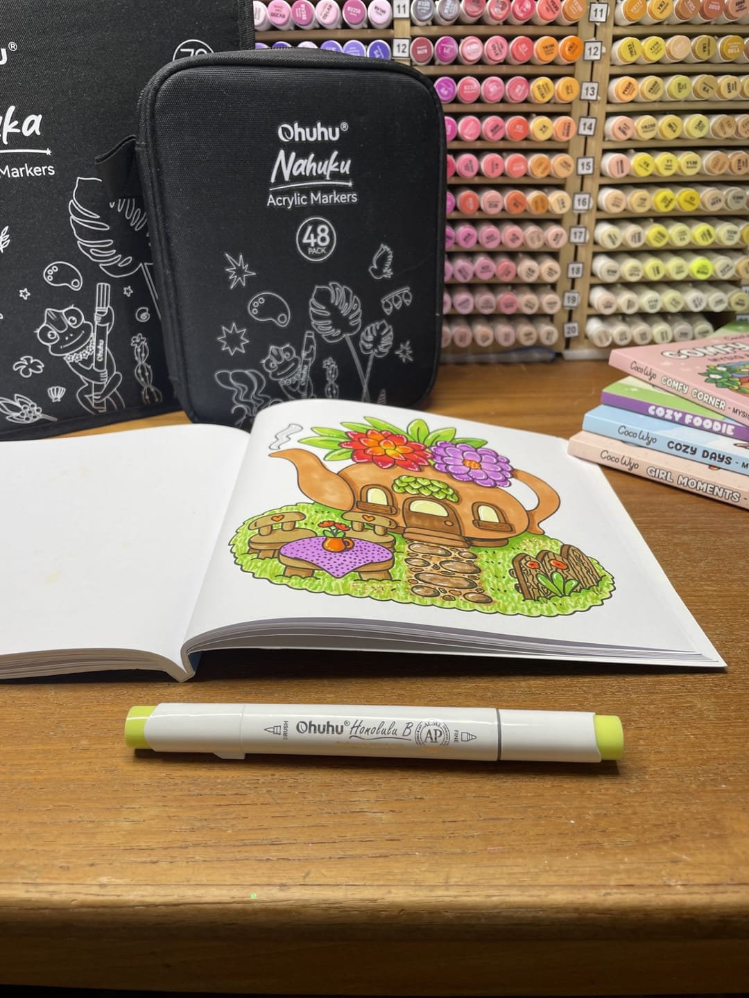 Customer photo review of Ohuhu Honolulu B YG012 (Replace GY4) Individual Marker, Brush & Fine