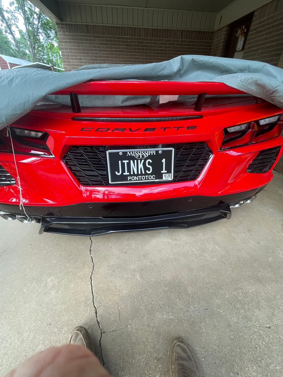 Customer photo review of Chevrolet Corvette C8 License Plate Backing