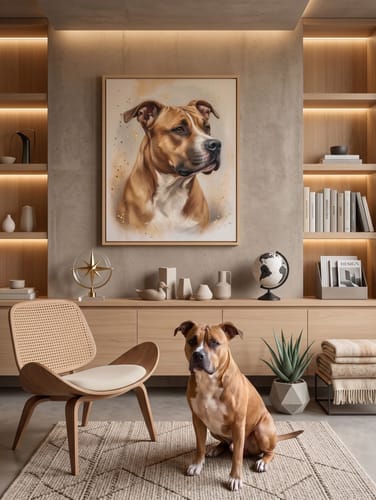 Customer photo review of Graphic Illustration of a Cavalier King Charles Spaniel Dog Portrait Wall Art - Premium Semi-glossy Paper Wooden Framed Poster #8580520673463
