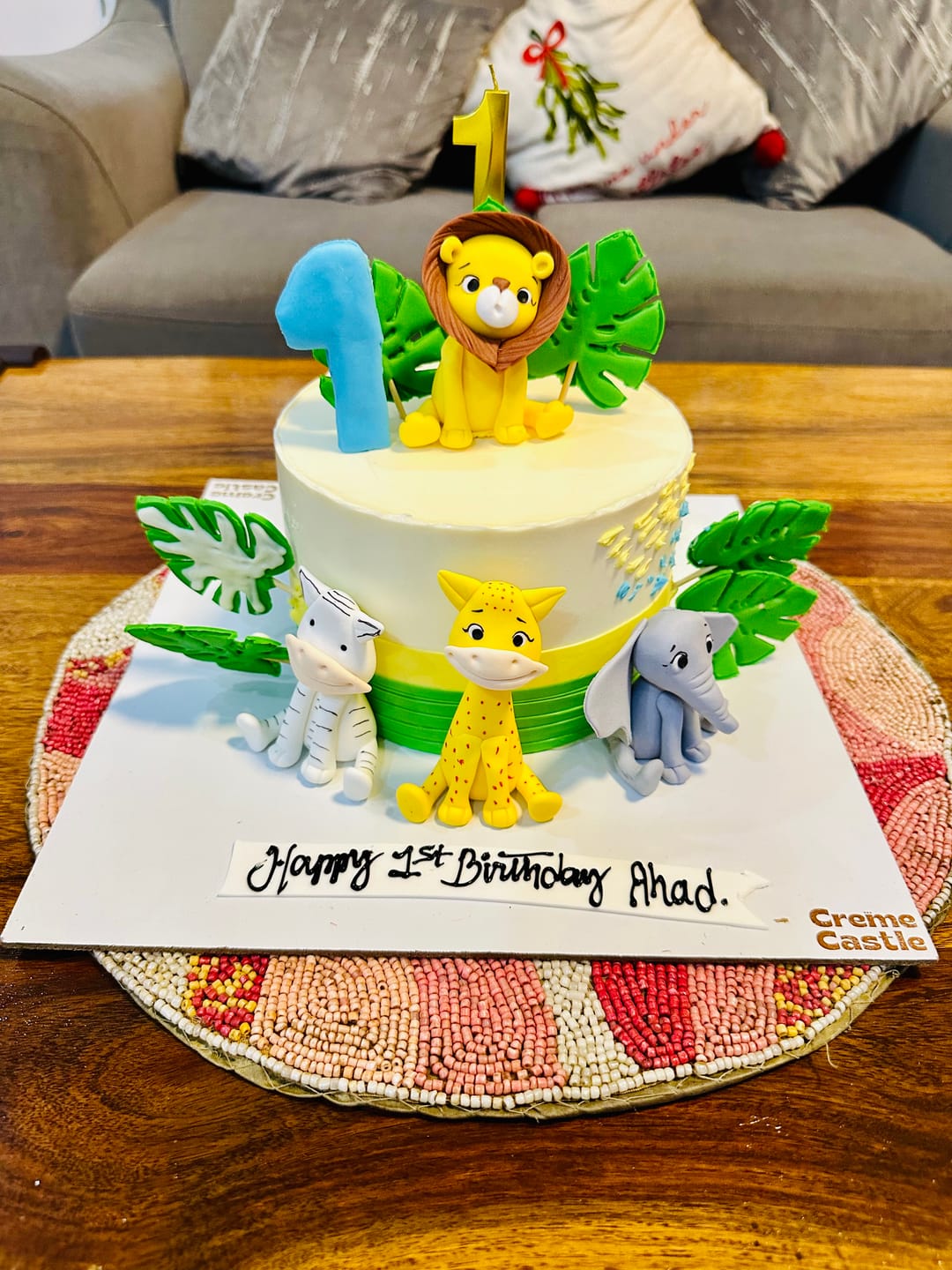 Customer photo review of Animal Party Birthday Cake