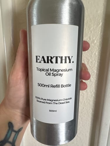 Customer photo review of Earthy™ Magnesium Oil Refill Bottle