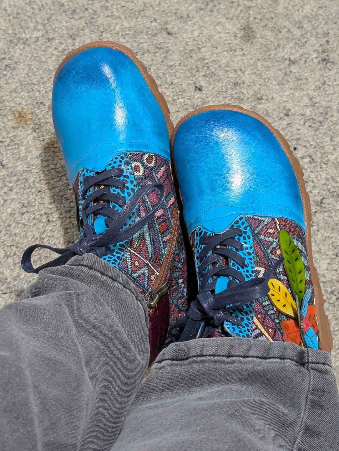 Customer photo review of Leather Handmade Comfortable Walking Boots