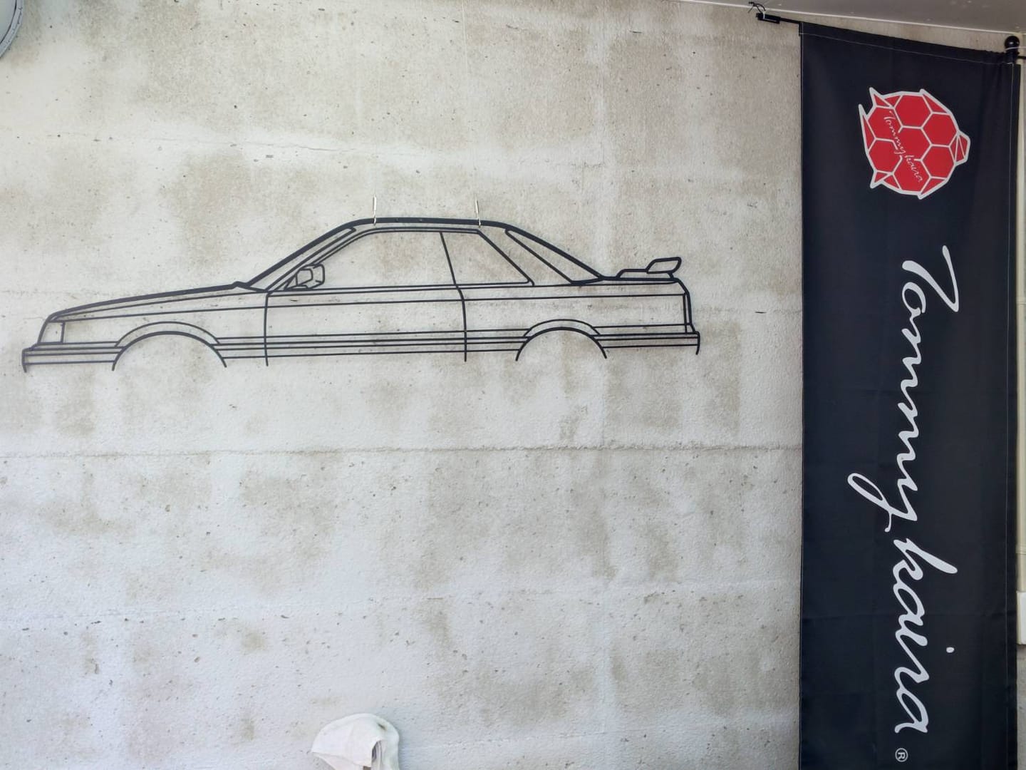 Customer photo review of Your Custom Car Silhouette Metal Wall Art Service