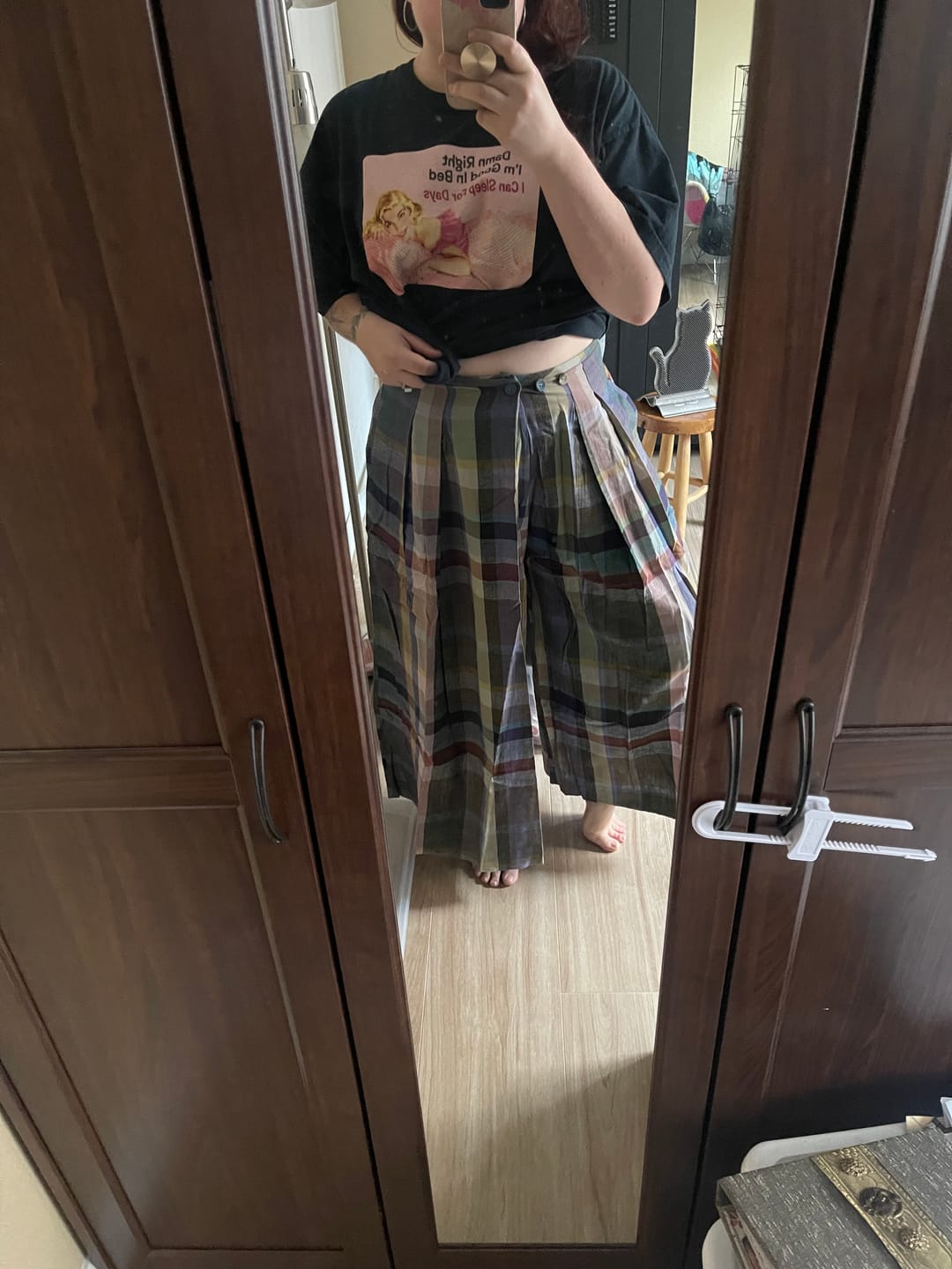 Customer photo review of FRIDA PANTS | MIST CHEX