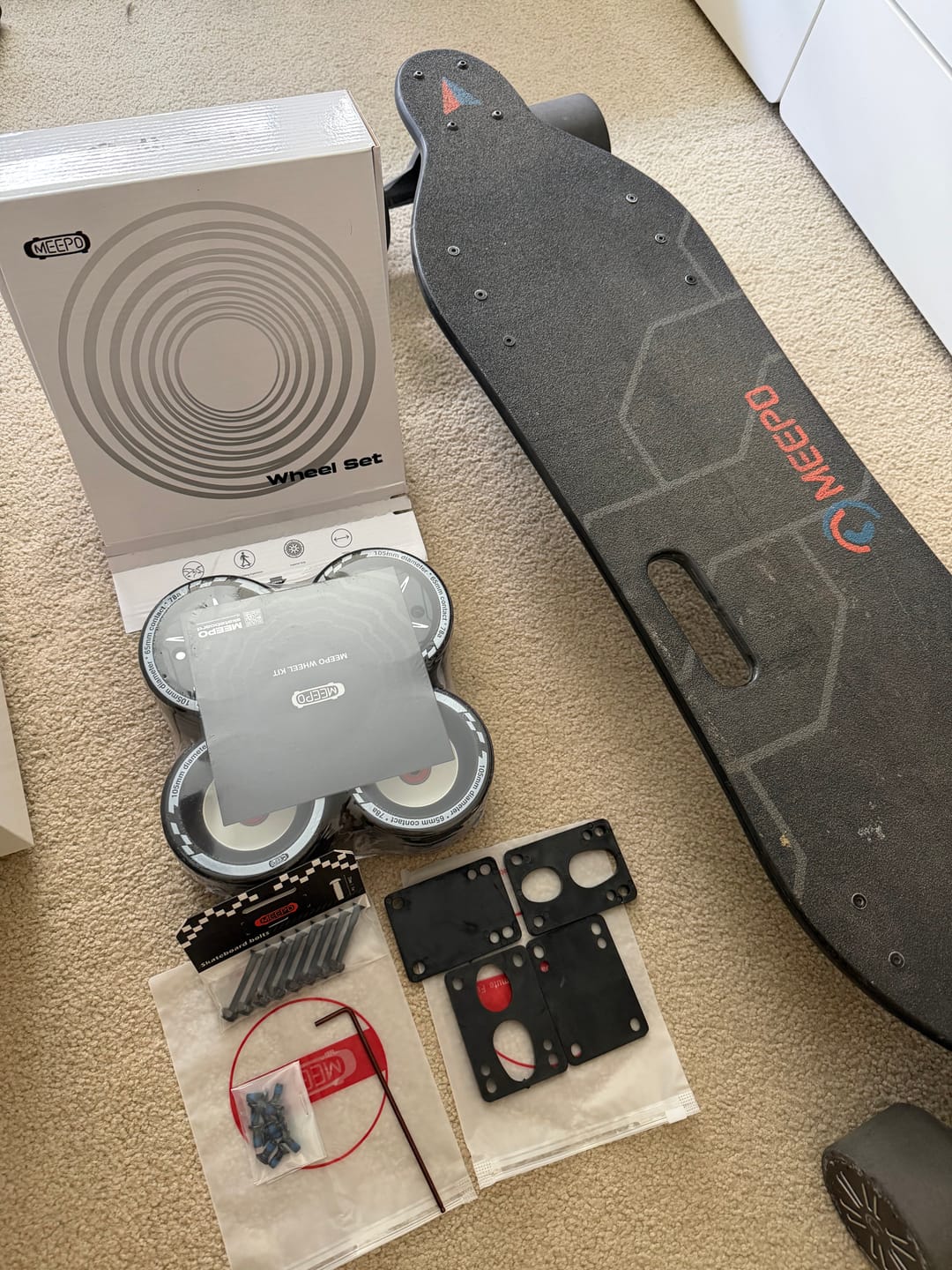 Customer photo review of Meepo Donut 105mm Wheel Set