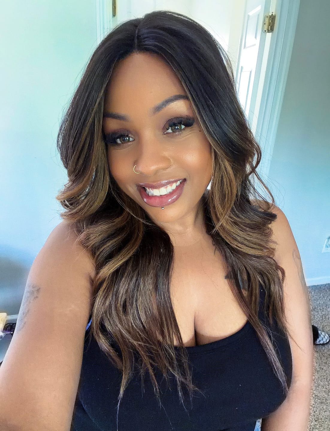 Customer photo review of Sensationnel Butta Lace Pre-Cur Glueless 5" HD Deep Lace Parting Front Wig - PRE-CUT UNIT 14