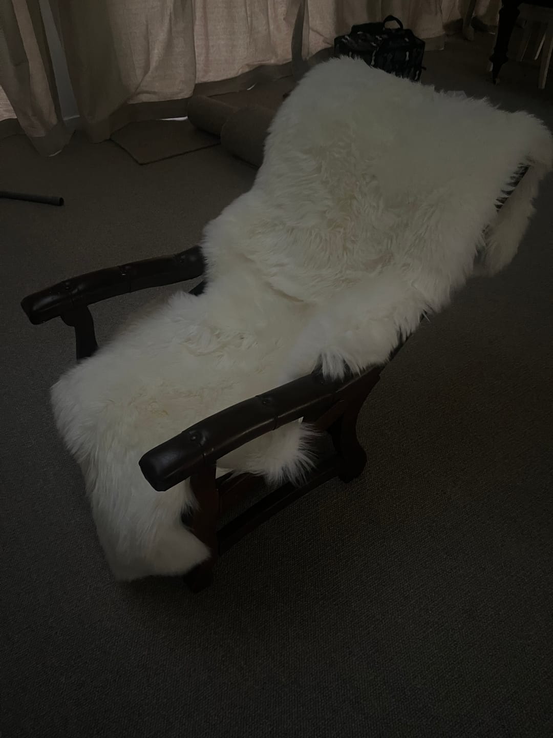 Customer photo review of Double Long Wool Sheepskin Rug