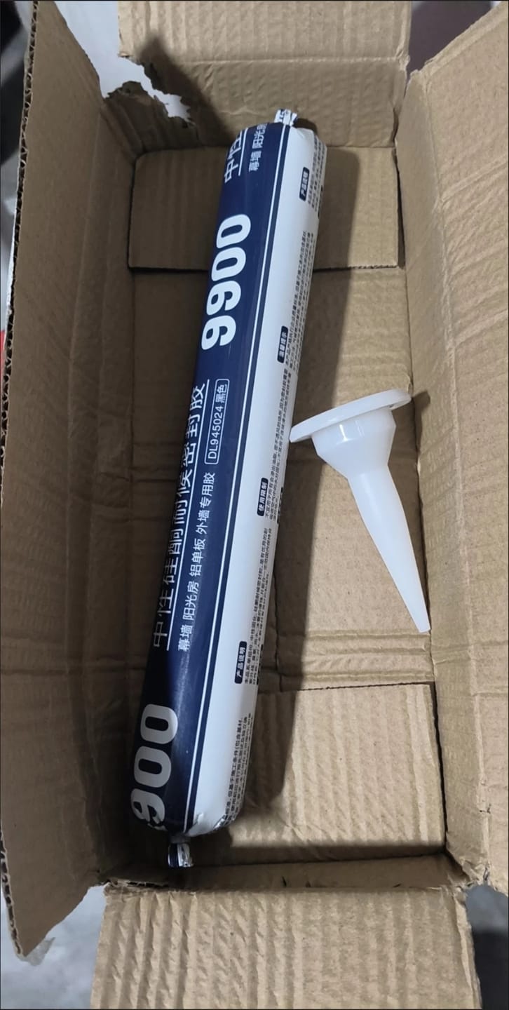 Customer photo review of High - Strength 9900 Structural Silicone Sealant - Outdoor Weatherproof Adhesive for Windows & Doors