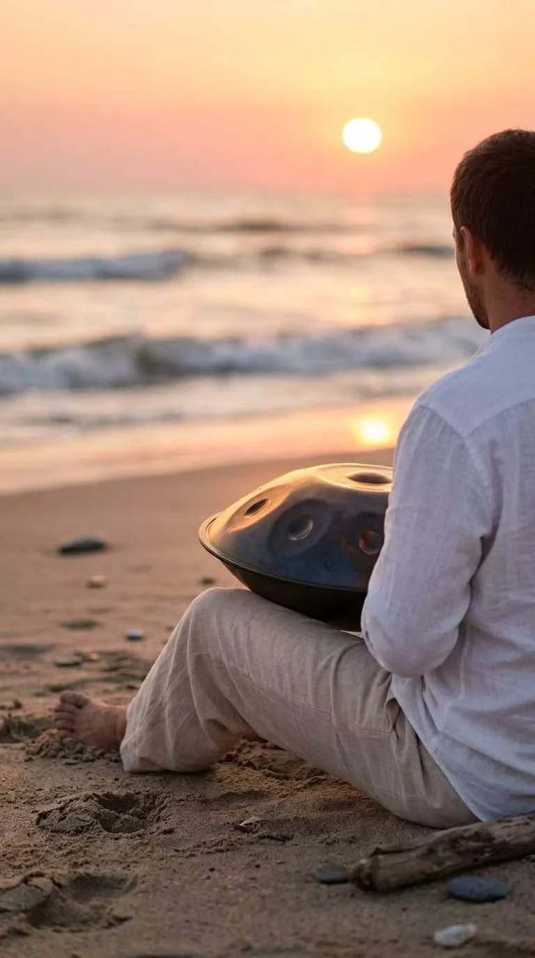 Customer photo review of Cosmos Handpan - Ebony Black 9 Notes in D Minor - Tambourine Gift Set
