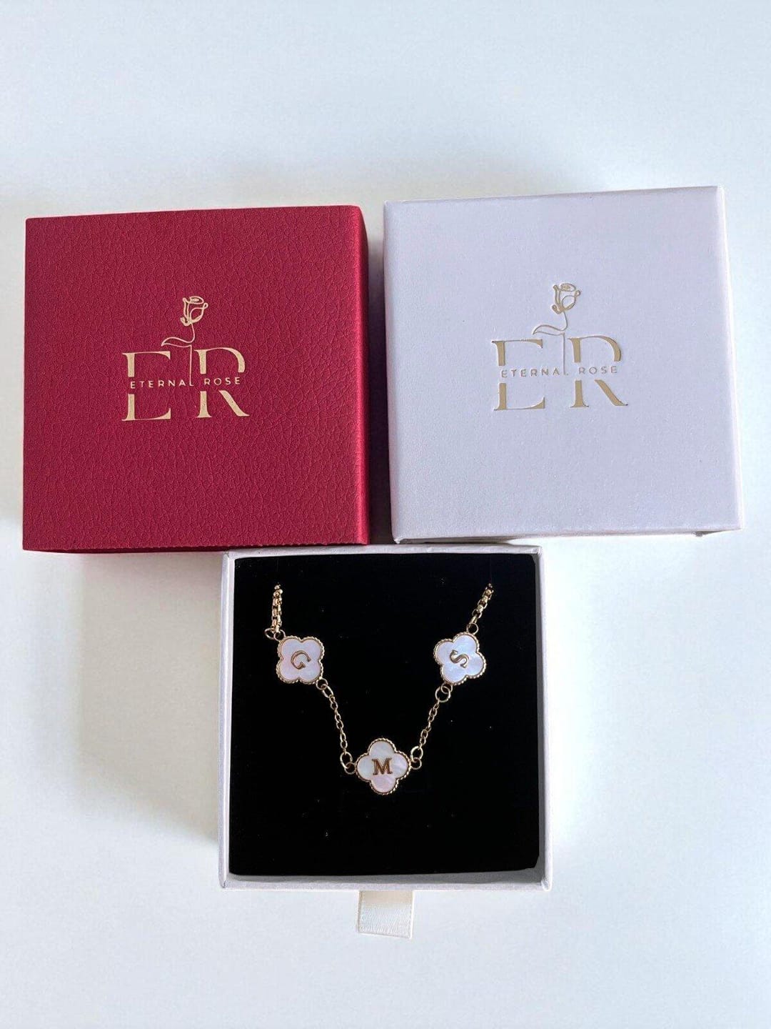 Customer photo review of (*Spring Sale*) Pearl Clover Custom Name Bracelet