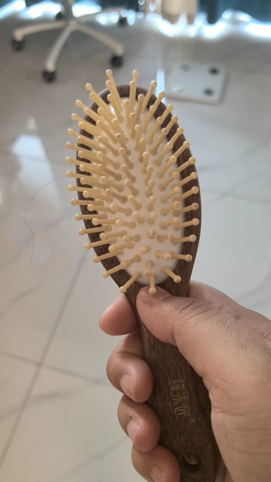Customer photo review of Orange Cat Hair Brush
