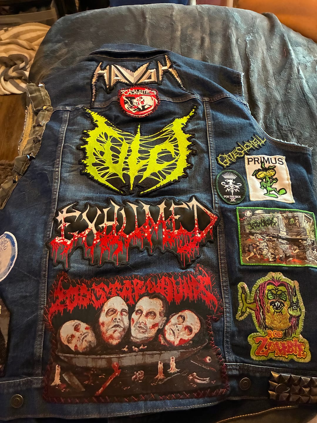 Customer photo review of 200 Stab Wounds -  Gross Abuse - Oversize Patch