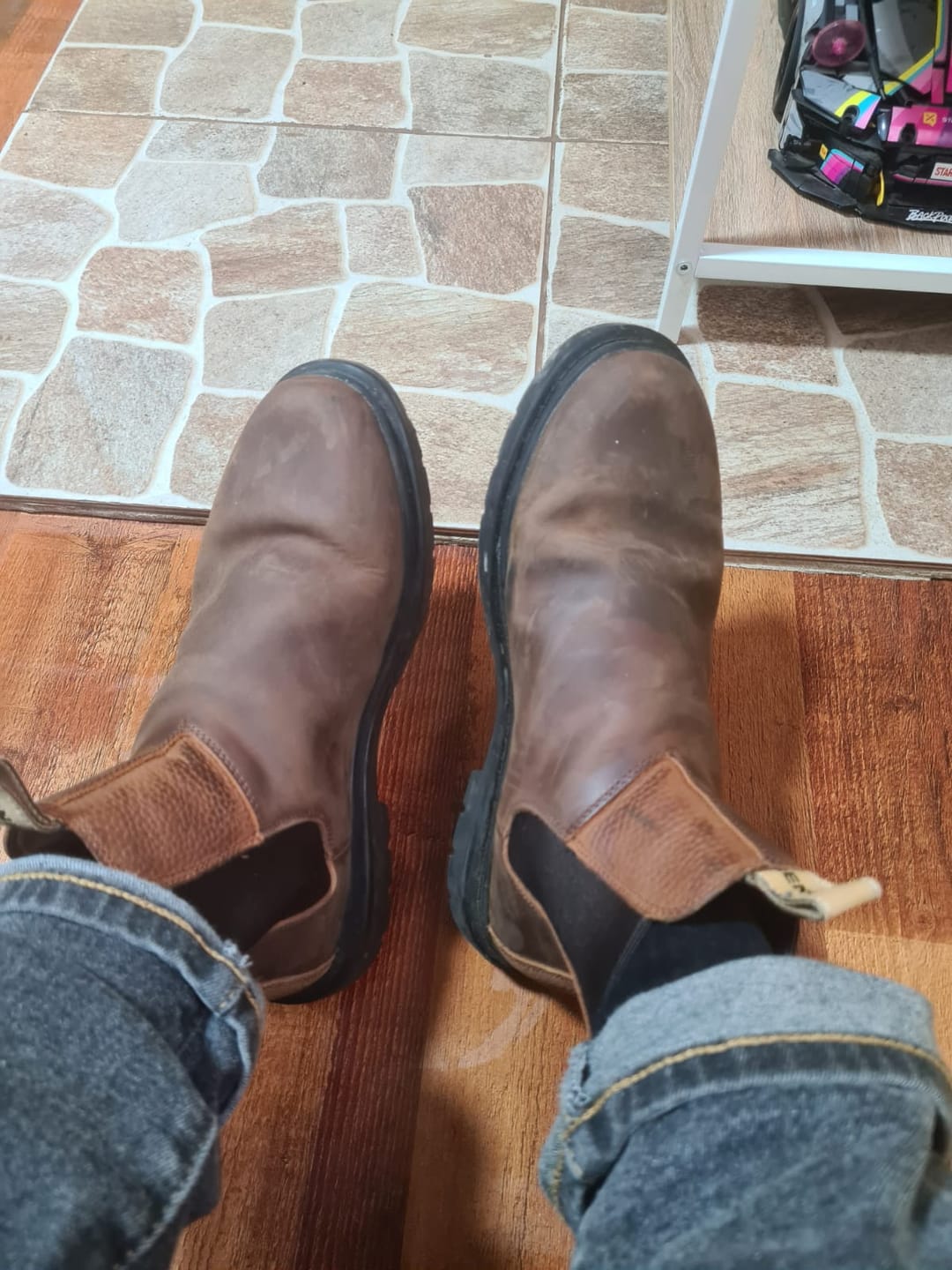 Customer photo review of Botín Original 2 Café Rústico Hombre