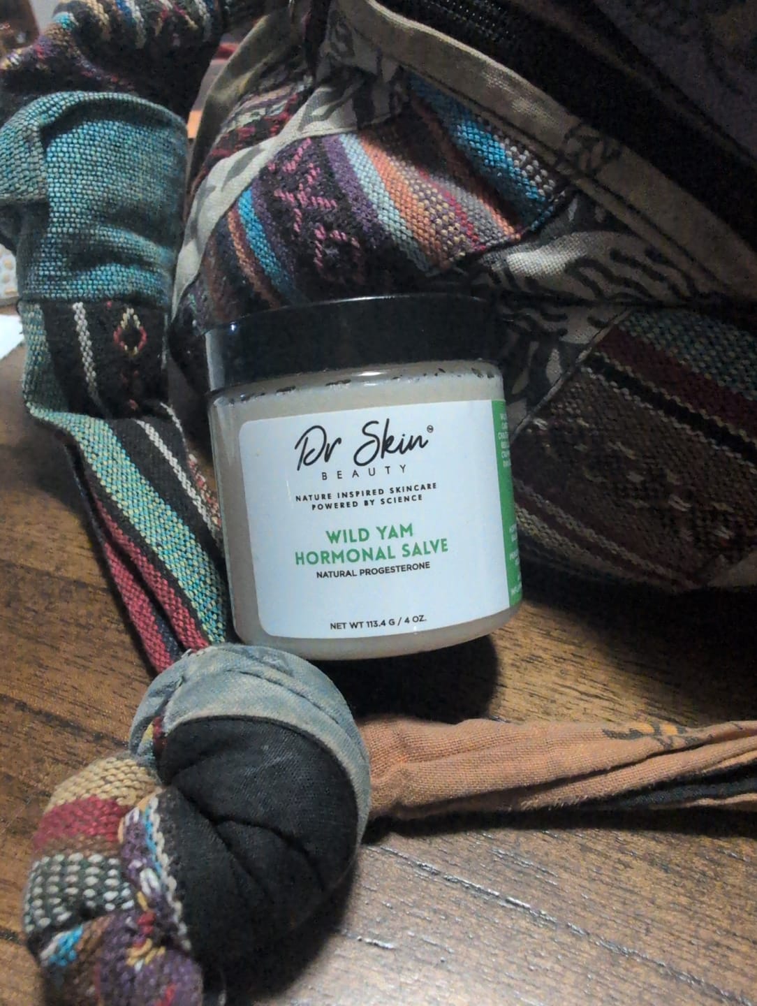 Customer photo review of Dr. Skin Wild Yam Salve for Women - Natural Menopause & Hot Flash Comfort | Hormone-Free Balance 4oz
