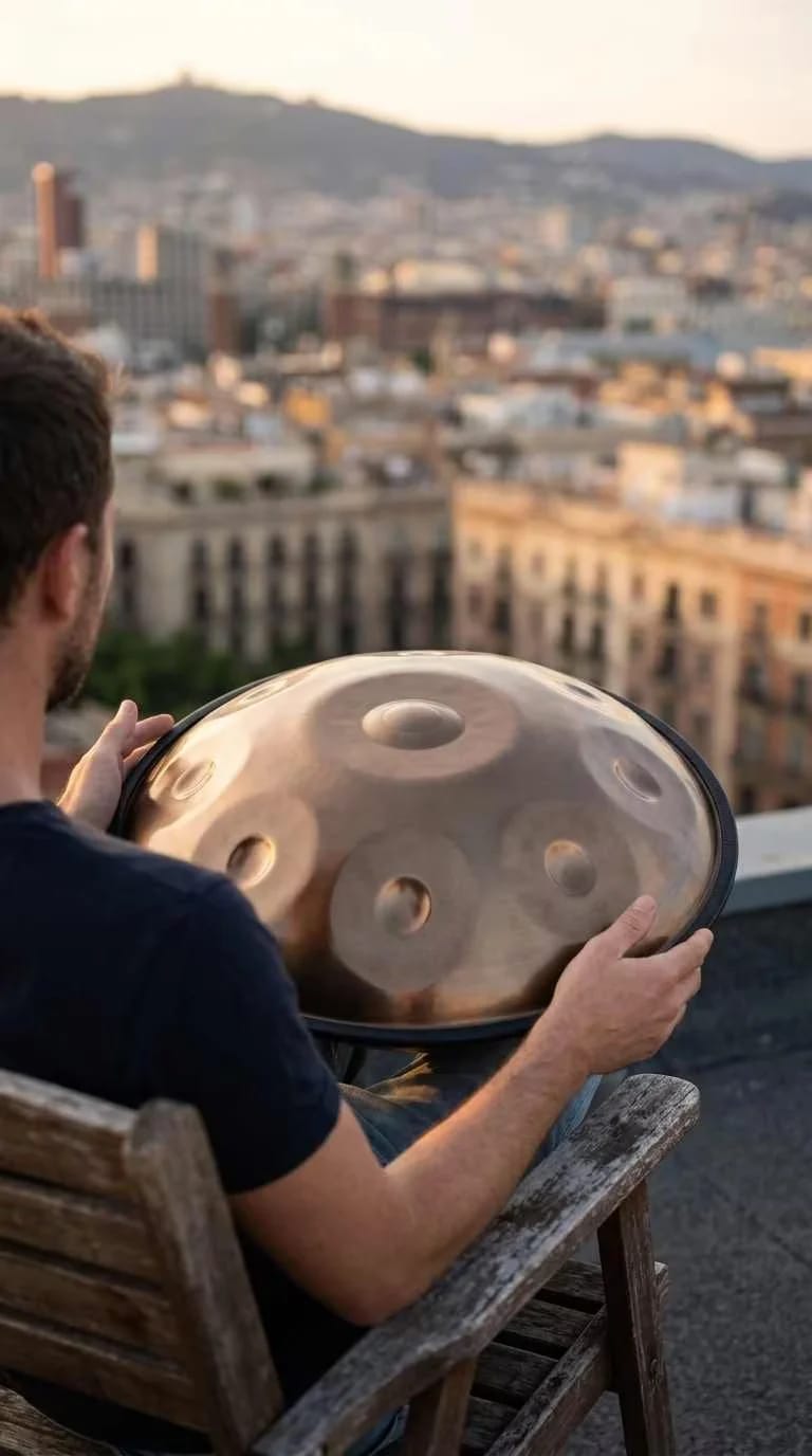 Customer photo review of Cosmos Handpan - Exquisite 10 Notes in D Minor - Golden Elegance Gift Set