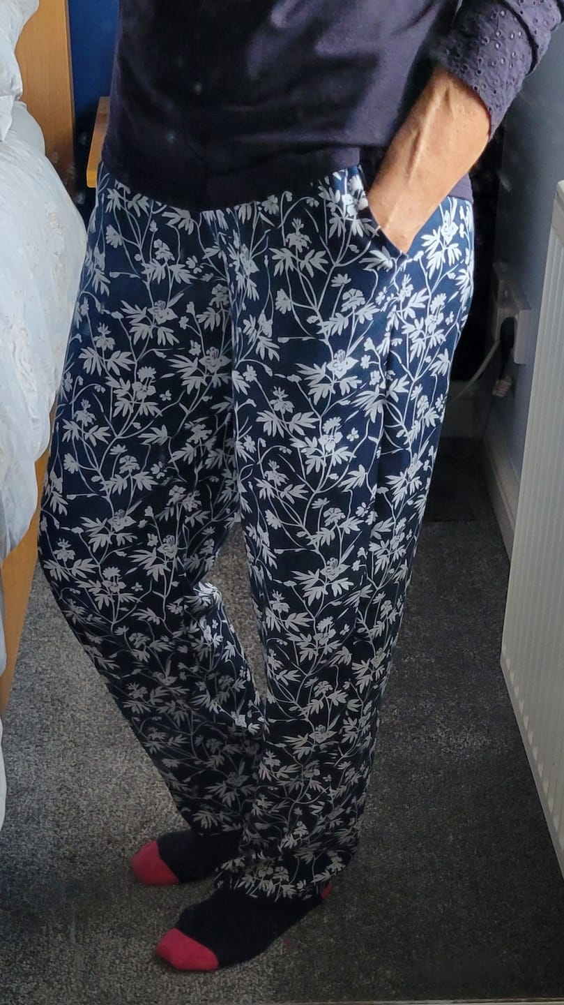 Customer photo review of Busy Flower Vines Viscose Challis Fabric