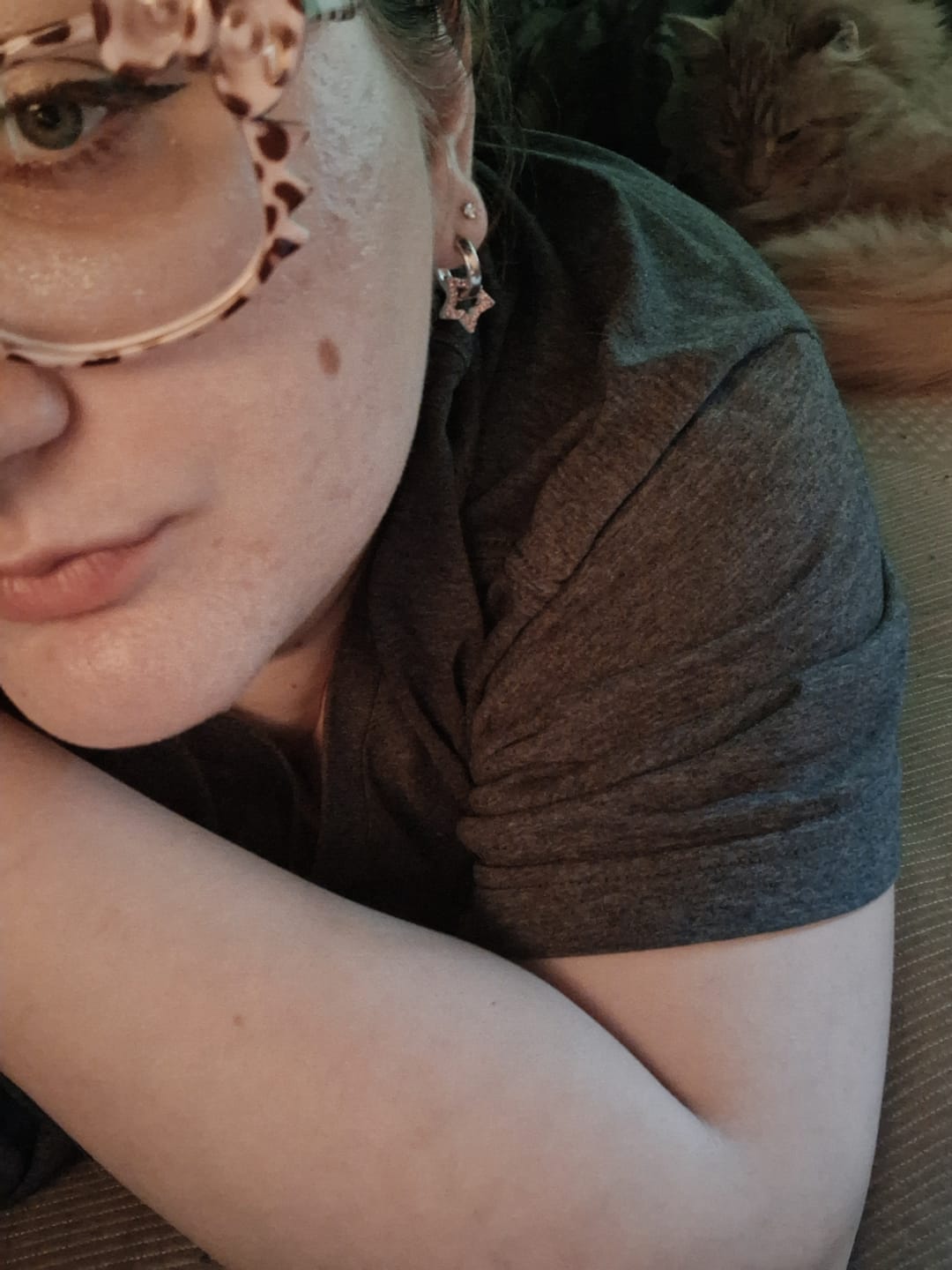 Customer photo review of Kitten Eyeglasses