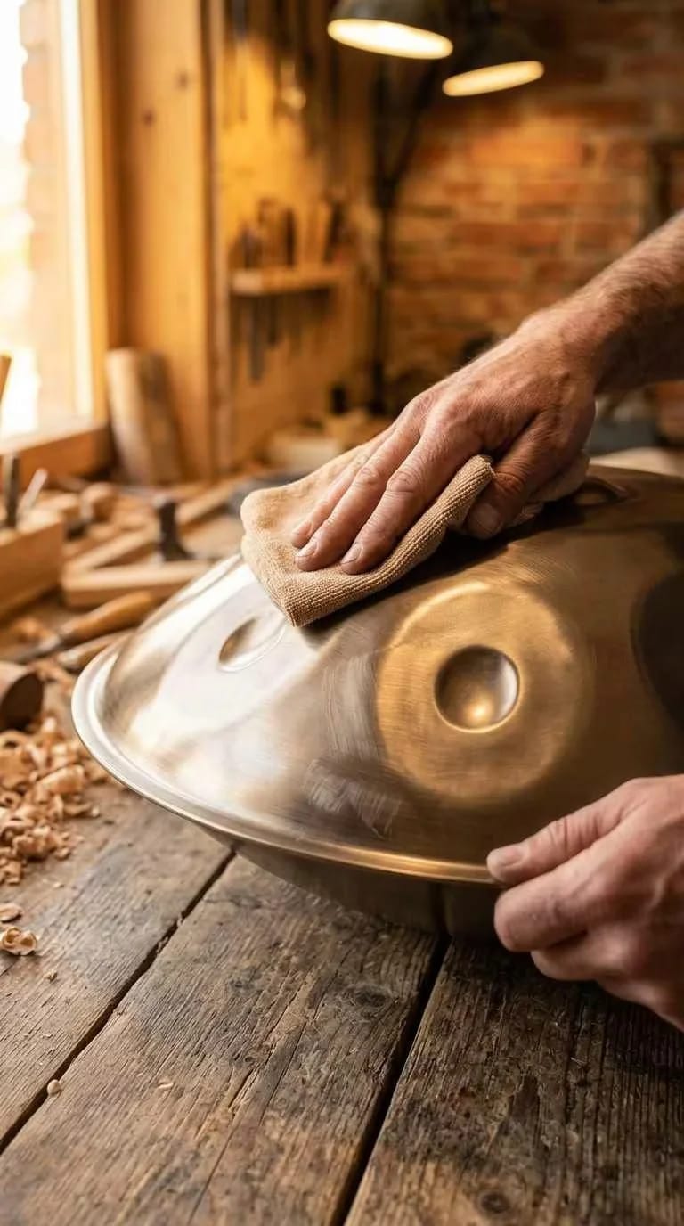 Customer photo review of Cosmos Handpan - Exquisite 12 Notes in D Minor - Golden Elegance Gift Set