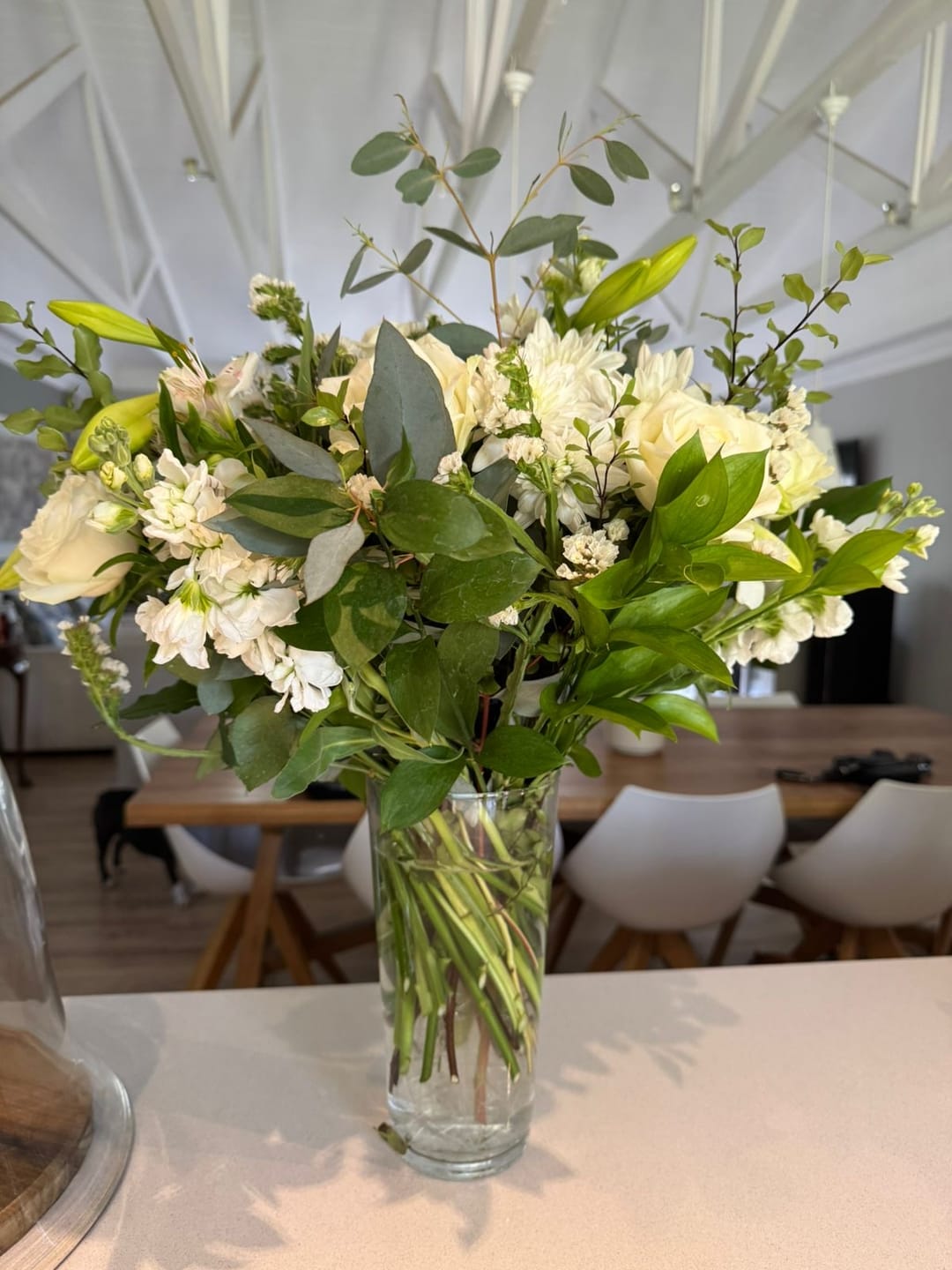 Customer photo review of White Purity Vase Arrangement