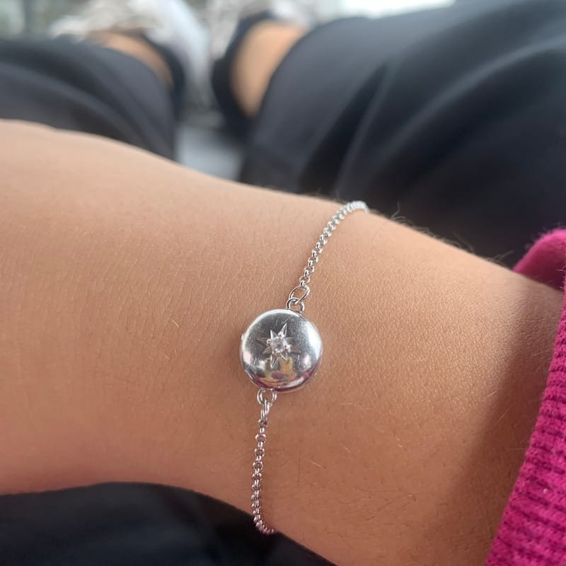 Customer photo review of Custom Photo Locket Bracelet