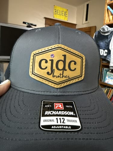 Customer photo review of Richardson 112 Custom Leather Patch Hat