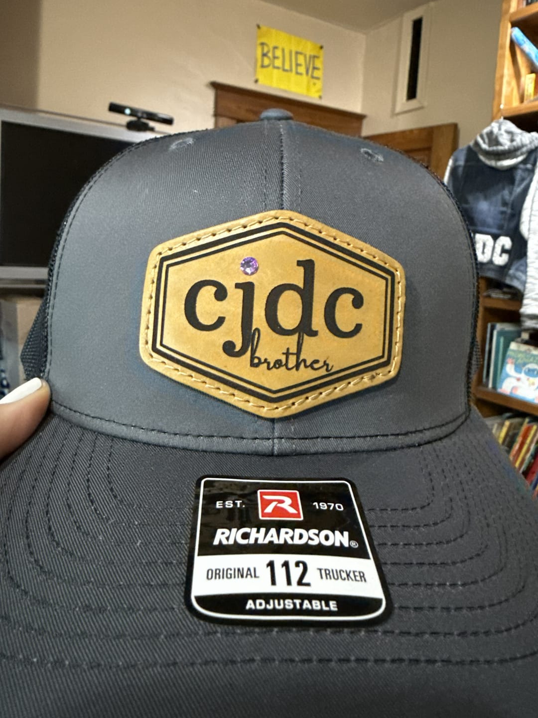 Customer photo review of Richardson 112 Custom Leather Patch Hat