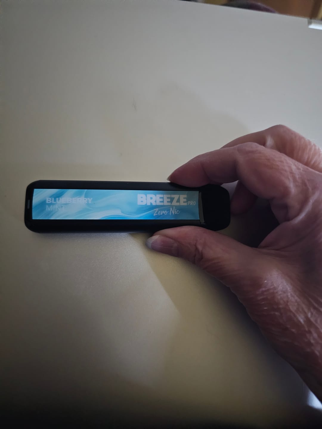 Customer photo review of Breeze Pro 0% Nicotine Disposable Vape