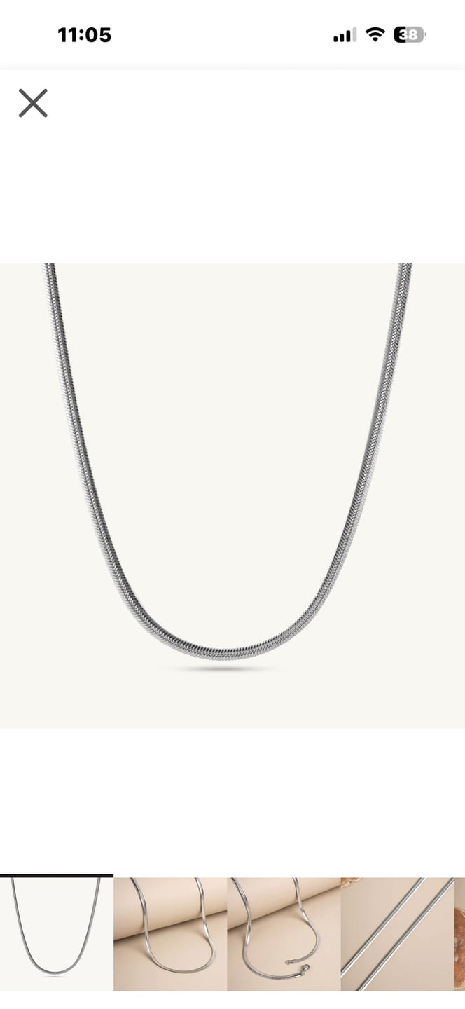 Customer photo review of Silver Snake Chain for Men