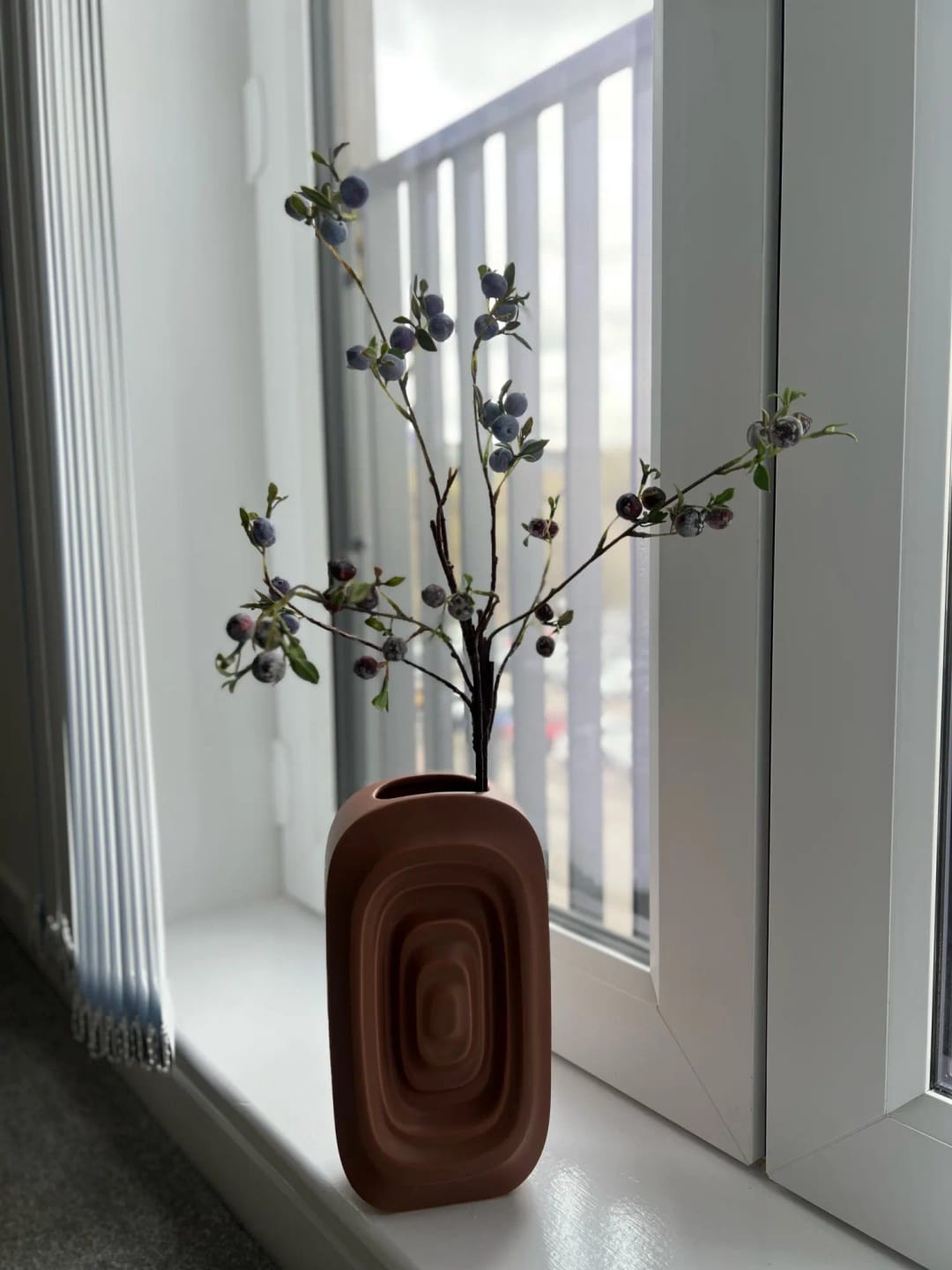 Customer photo review of gardening fruit ornaments, long branches with frost, small apples fun plants, Christmas festive flower arrangement customization