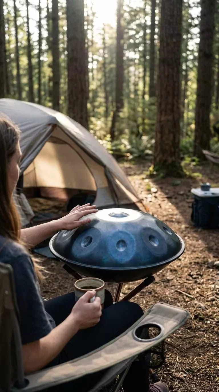 Customer photo review of Cosmos Handpan - Serene Blue 12 Notes in D Minor - Tambourine Gift Set