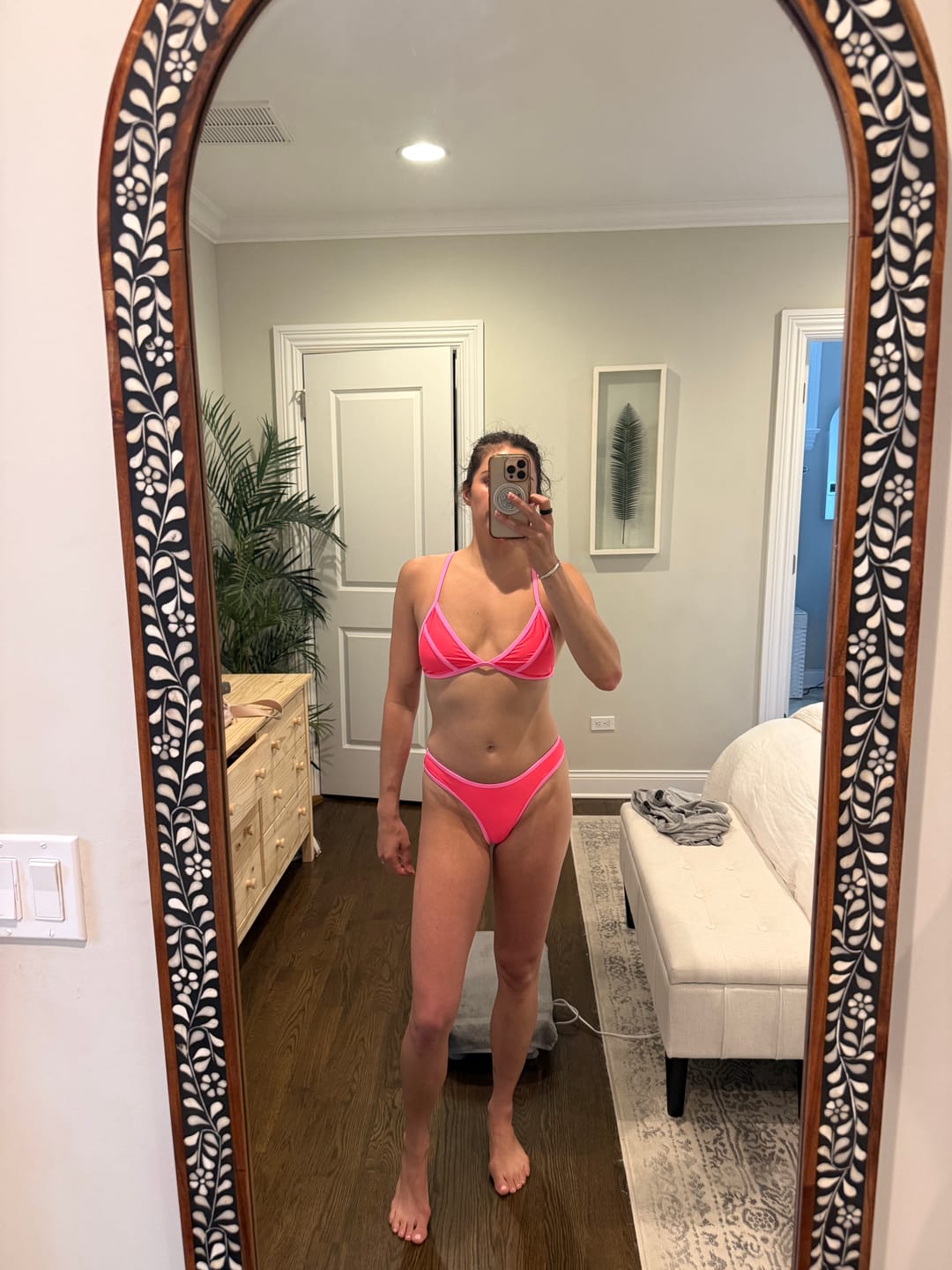 Customer photo review of LILY Melon Pop Minimal Triangle Top