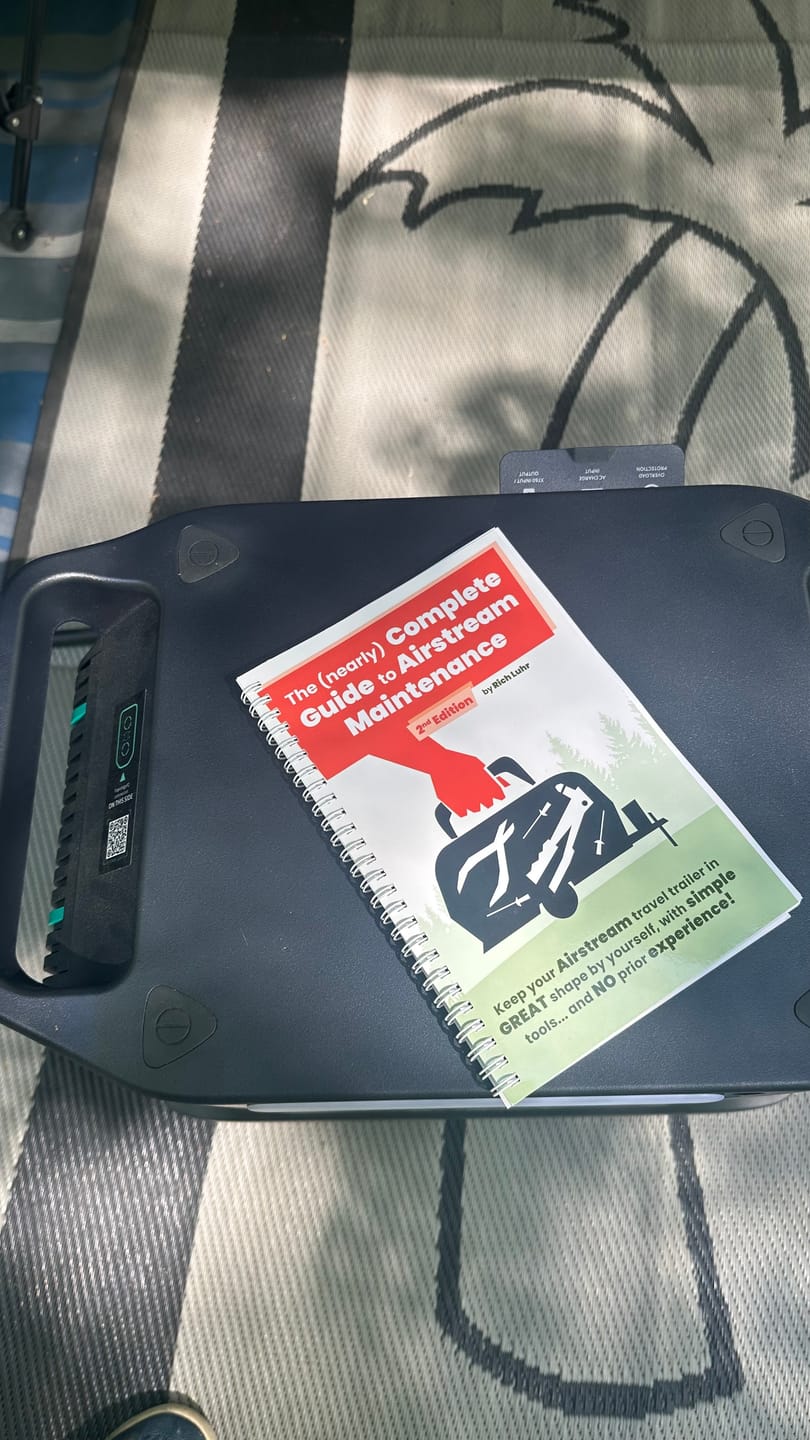 Customer photo review of "The (Nearly) Complete Guide to Airstream Maintenance" book, 2nd edition