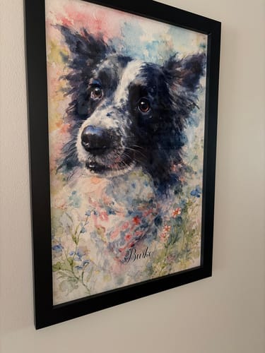 Customer photo review of Personalized Poster With Dog or Cat - Watercolor