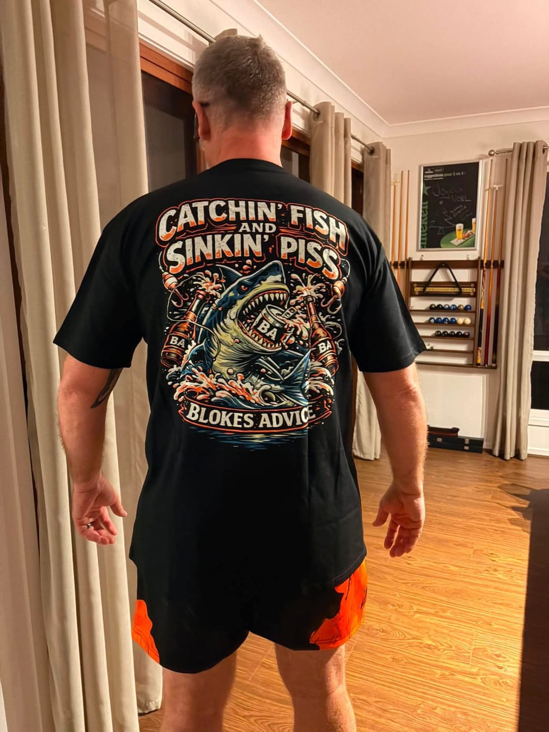 Customer photo review of Sinkin' Piss Footy Shorts