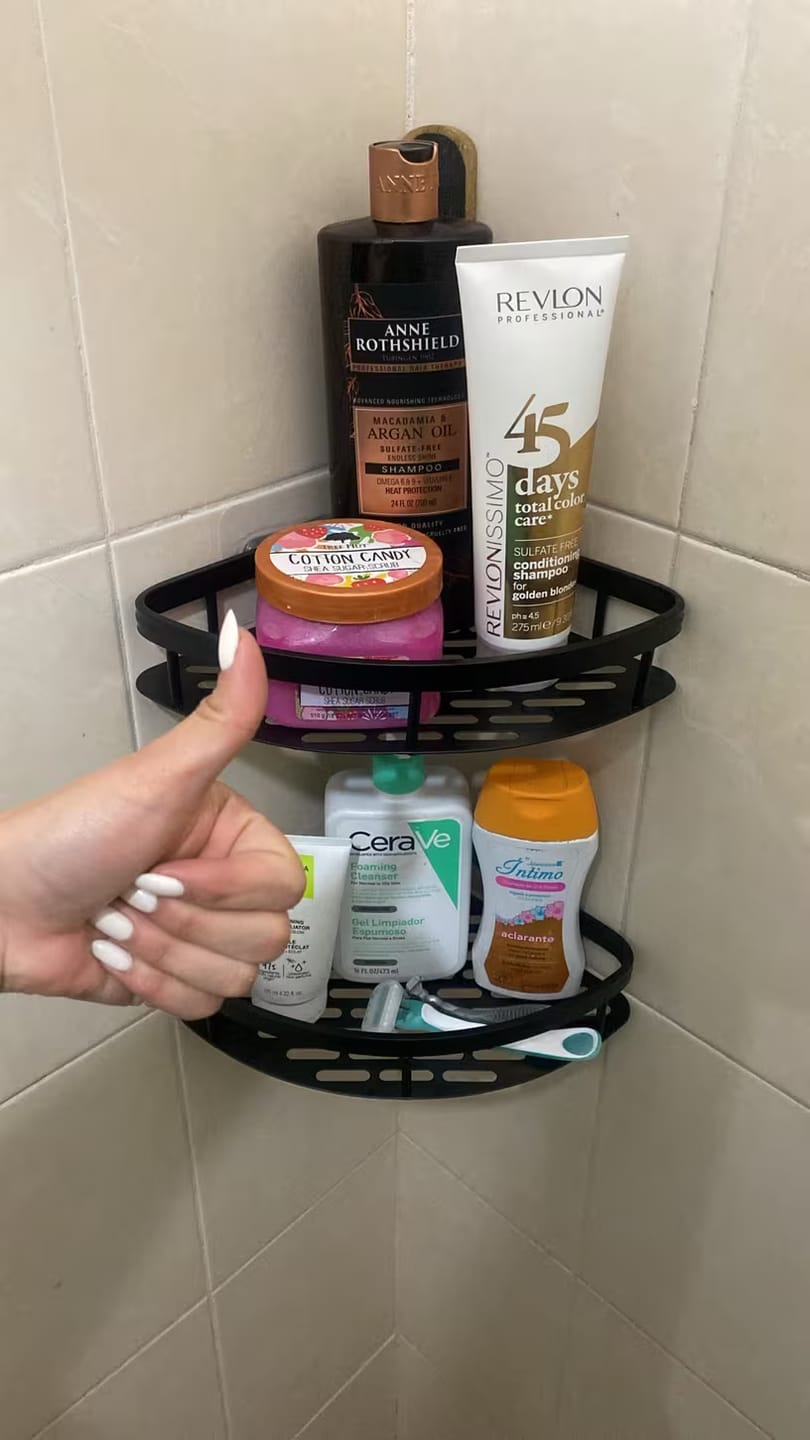 Customer photo review of Aluma Curve Shower Caddy