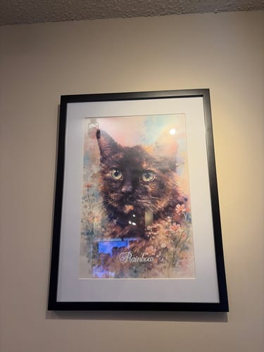 Customer photo review of Personalized Poster With Dog or Cat - Watercolor