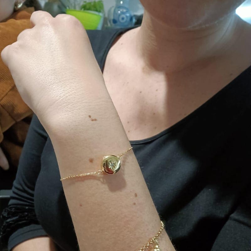 Customer photo review of Custom Photo Locket Bracelet