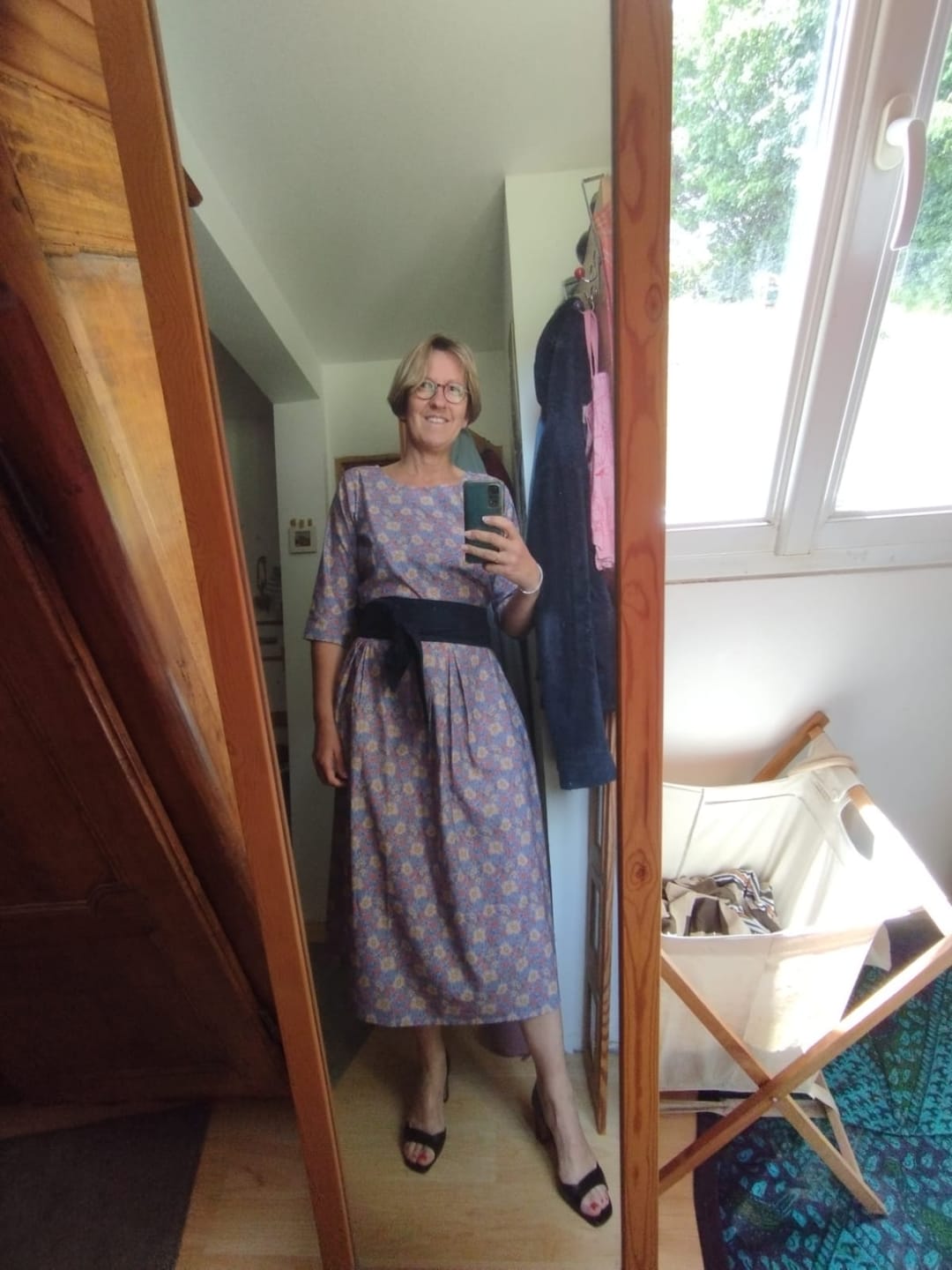 Customer photo review of Robe Louisa manches 3/4 – Coton matin provençal