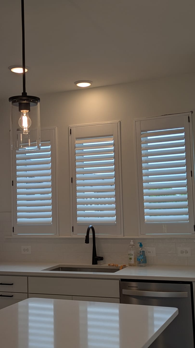Customer photo review of Hybrid Wood Plantation Shutter