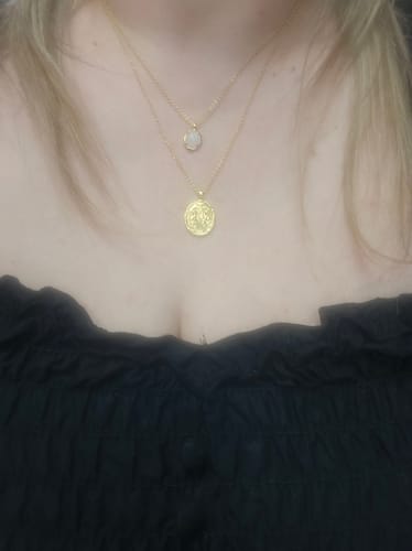 Customer photo review of Gemini Zodiac Necklace