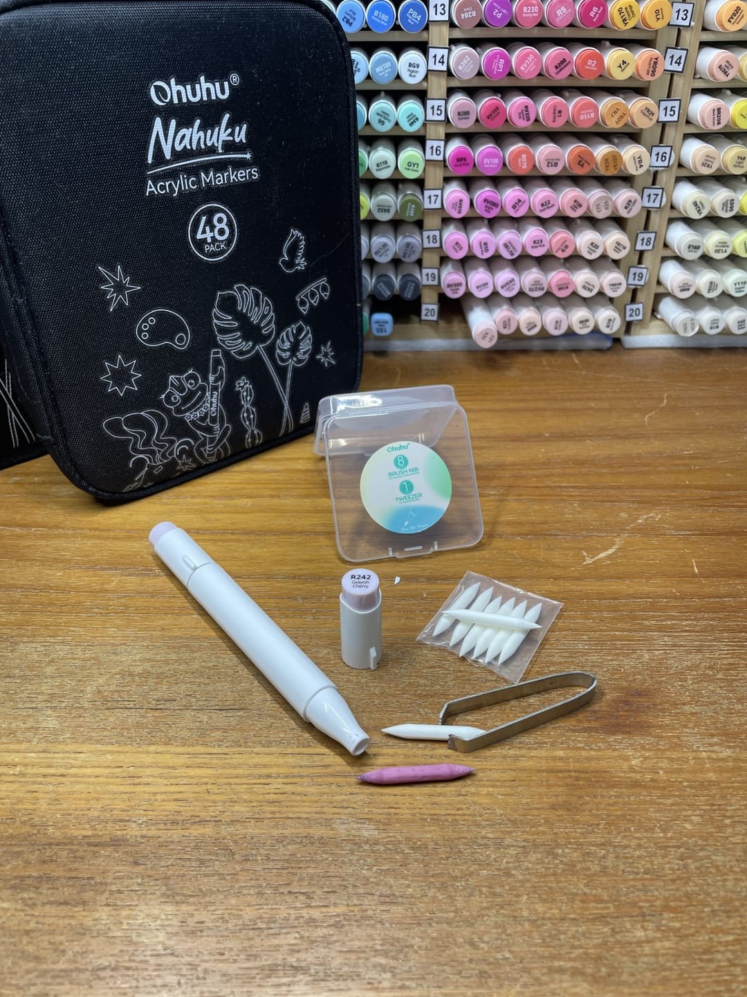 Customer photo review of Ohuhu Replacement Brush Nibs Of Honolulu & Honolulu B Series (Europe Only)