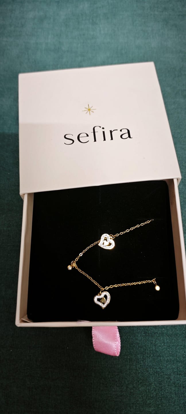Customer photo review of Heart Charm Necklace