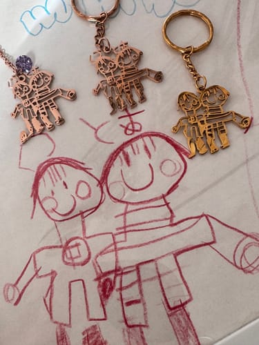 Customer photo review of 【期間限定販売4/29〜5/10】お絵描きが素敵なアクセサリーに大変身♪お絵描きアクセサリー