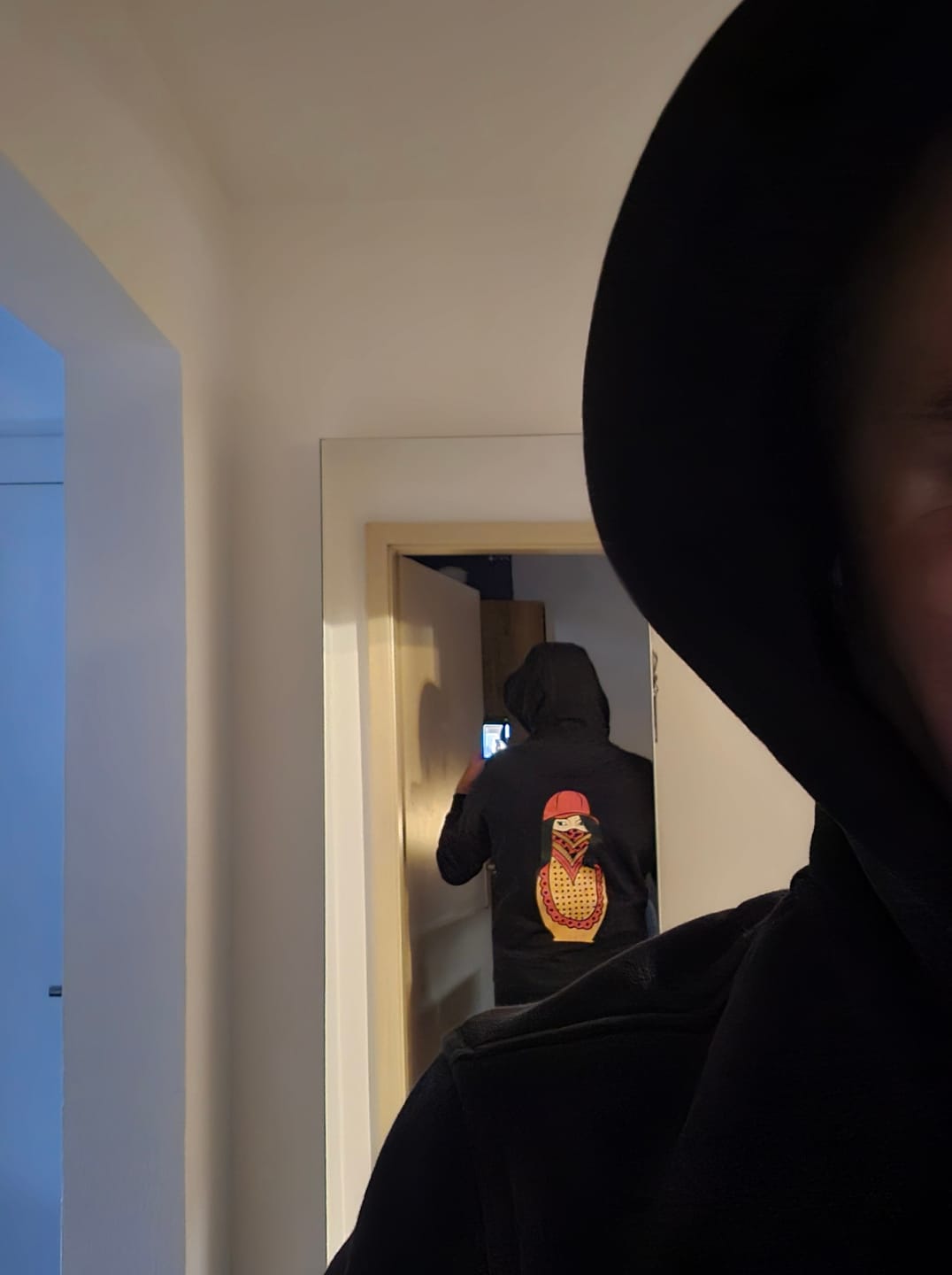 Customer photo review of Matryoshka Herren Zip Hoodie mit Reißverschluss schwarz by SAEBIS®