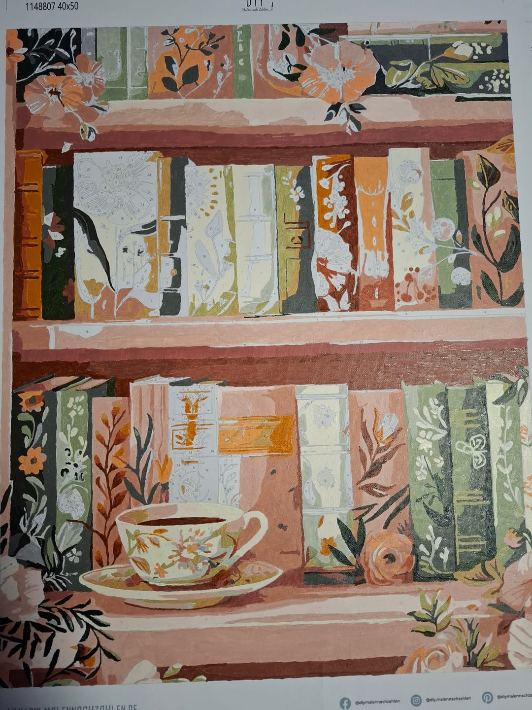 Customer photo review of Malen nach Zahlen - Blühende Bibliothek